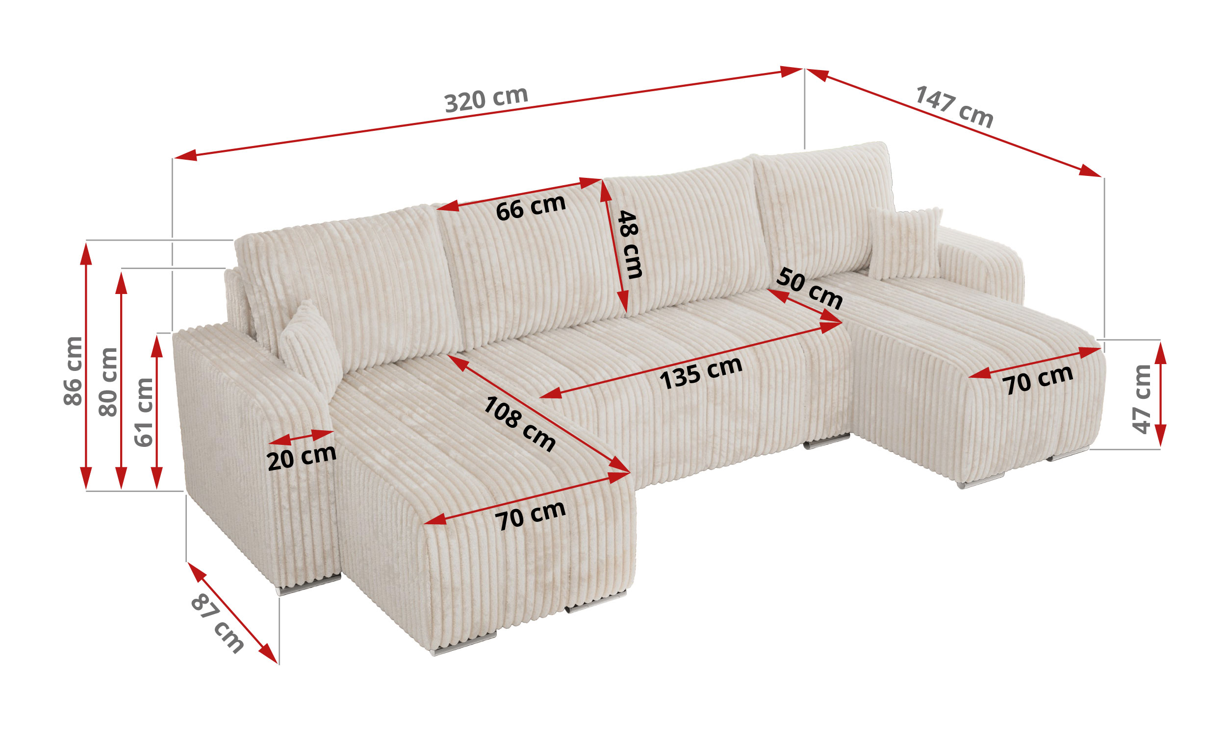 Narożnik KIRASSO U - Tilia 01 - beżowy - OUTLETU - 42_1