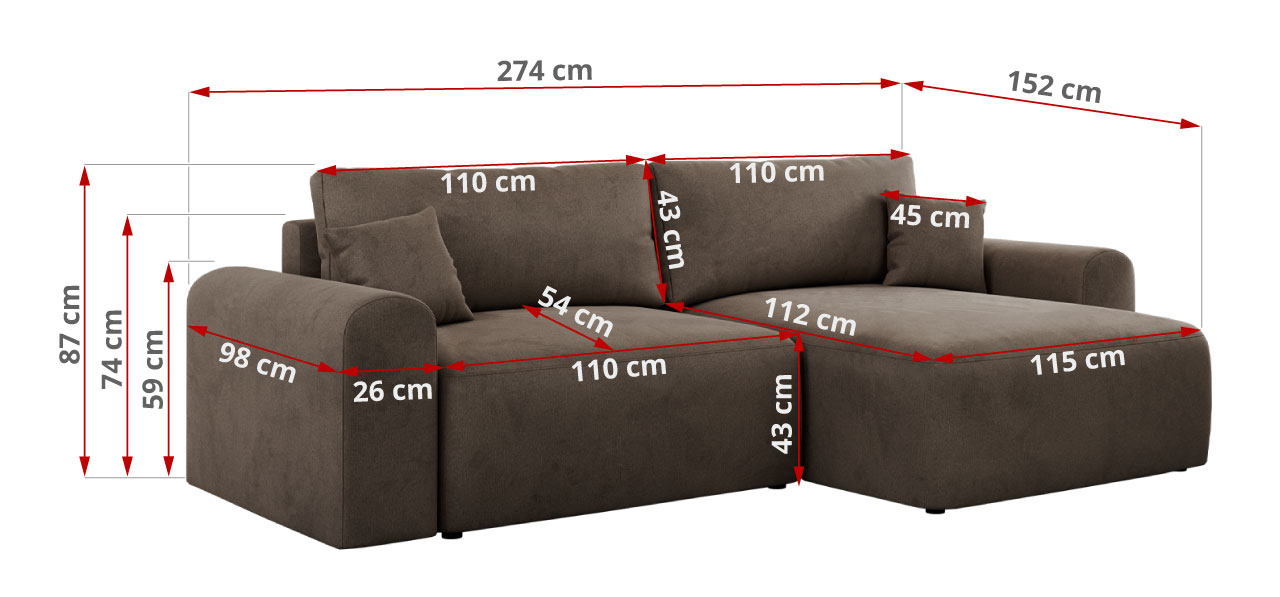 Narożnik NELSON L - Monolith 15 - brązowy - OUTLETU - 42_1