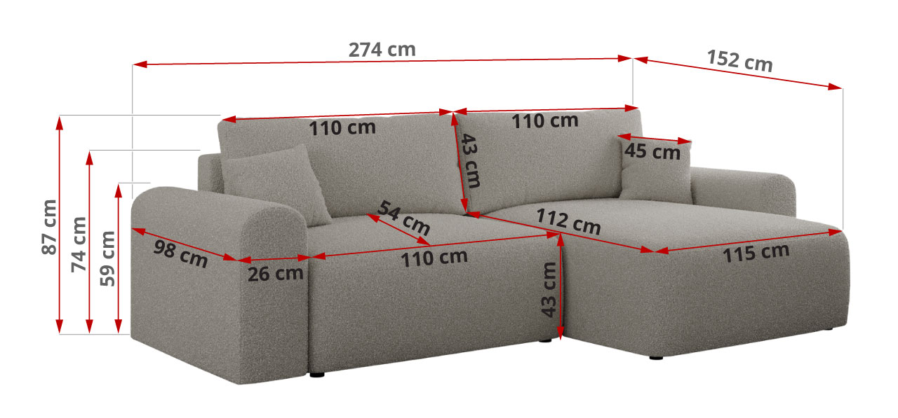 Narożnik NELSON L - Now or Never 83 - szary - OUTLET - 42_1