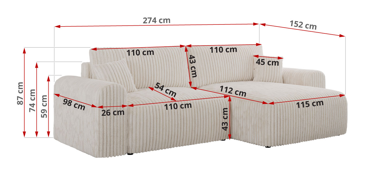 Narożnik NELSON L - Tilia 01 - beżowy - OUTLETU - 42_1