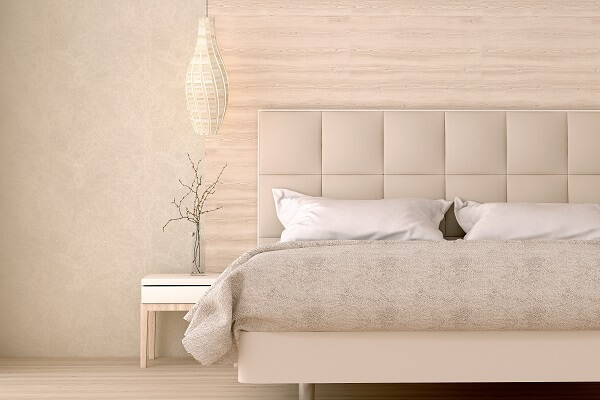 Nowoczesne sypialnie: łóżka kontynentalne w kolorze białym
